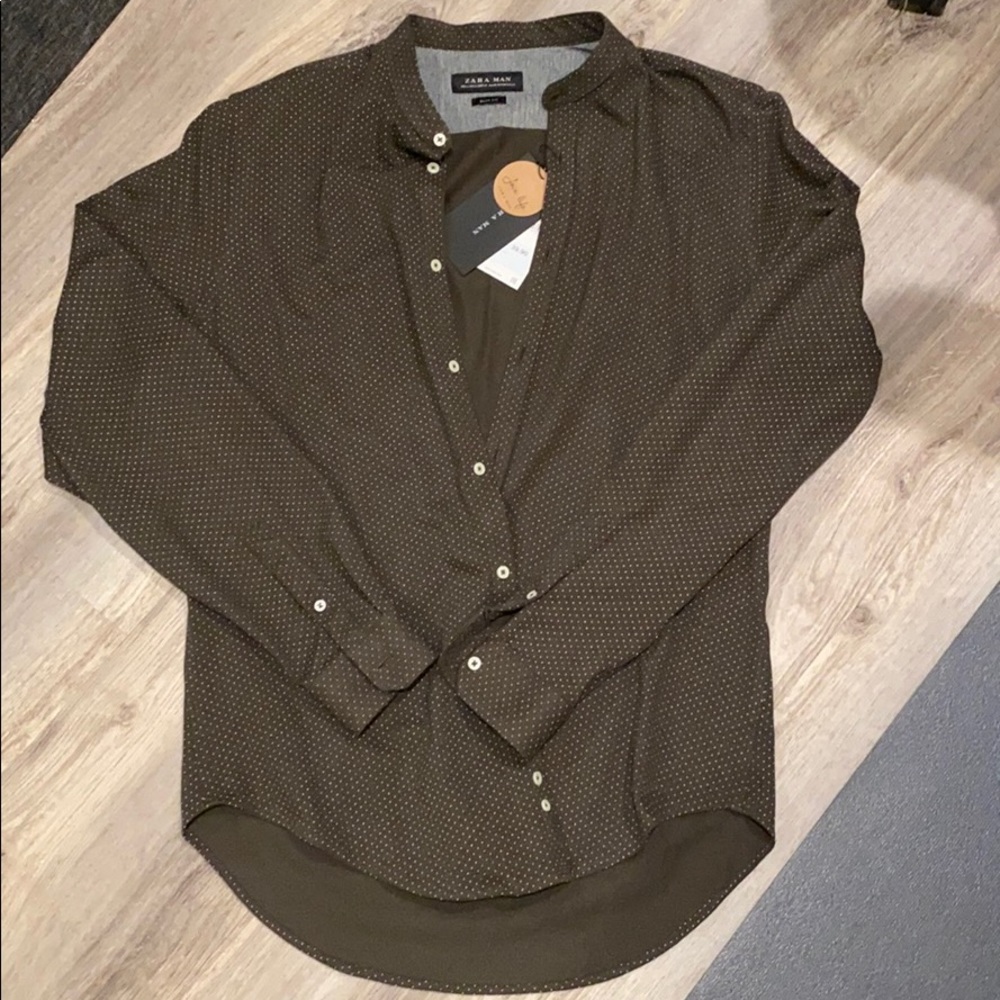 Zara Man Slim Fit Button Down Shirt New with Tags
